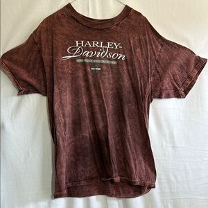 Harley-Davidson Men's Maroon Graphic T-Shirt